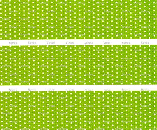 Green  and  White Dots Birthday - D789 - Side Strip - 2D Edible Cake Party Topper