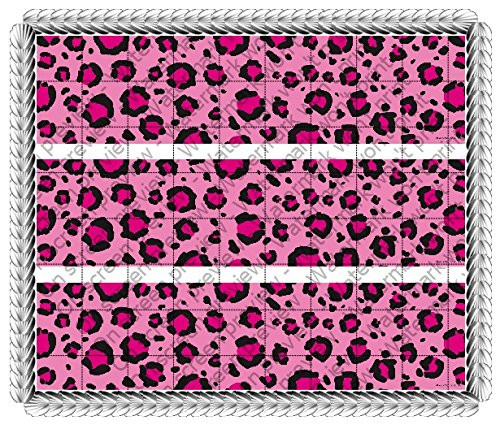 Pink Cheetah Prints Licensed Image Birthday - Side Strips - Edible Icing Sheet Side Strips - D591