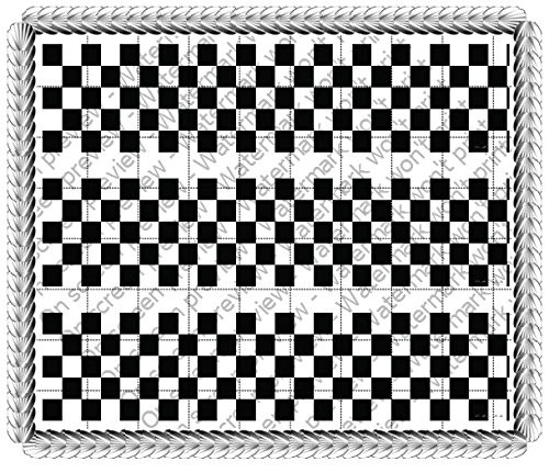 Checkerboard Licensed Image Birthday - Side Strips - Edible Icing Sheet Side Strips - D20666