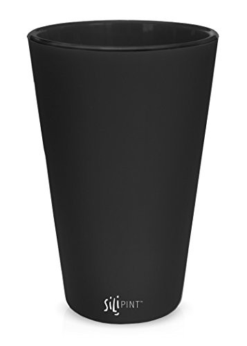 Silipint Silicone Pint Glass Set, Patented, BPA-Free, Shatter-proof Silicone Cup Drinkware (1-Pack, Bouncy Black)