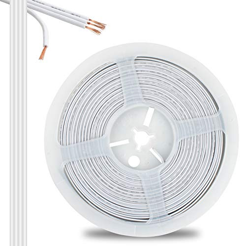 RGBZONE 10M 33FT 22AWG 4pin LED Light Strip Cable Cord LED Electric Wire 22 Gauge Conductor Extension Cable Line Cord for RGB LED Strip 5050 3528 PVC Plastic Flexible White