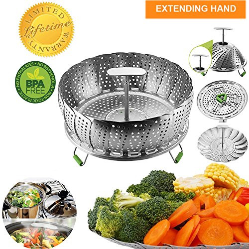 Instant Pot Vegetable Steamer Basket for 6, 8 Quart, Instant Pot Accessories, Stainless Steel Steamer Food, Veggie Steamer Insert for Pressure Cooker, Compatible Steamer Basket Accessories Instant Pot Vegetable Steamer Basket for 6, 8 Quart, Instant Pot Accessories, Stainless Steel Steamer Food, Veggie Steamer Insert for Pressure Cooker, Compatible Steamer Basket Accessories
