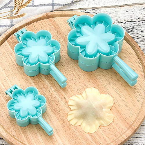 Dumpling Ravioli Mold Dumpling Ravioli Maker Ravioli Stamp Dumpling Mould Mini Meat Pie Maker for Making Pies Dumplings Wontons Pastry Crimpers Tool  Flower 3PCS