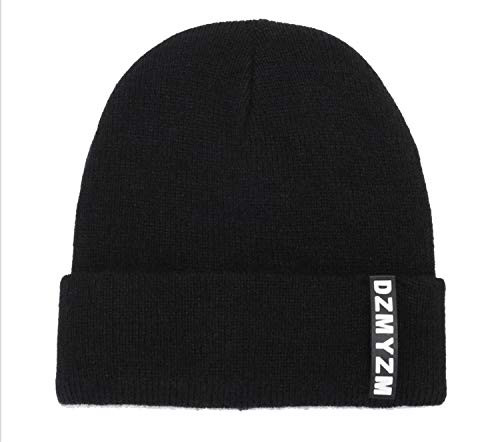 ege Winter Daily Beanie Stocking Hat - Warm Polar Fleece Skull Cap for Men and Women Soft Lined Men Beanie Slouchy Cap  Black