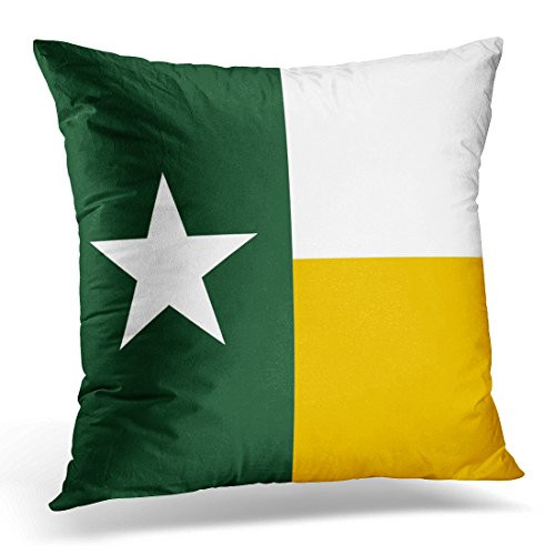 VANMI Throw Pillow Cover Baylor Green and Gold Texas Decorative Pillow Case Home Decor Square 18x18 Inches Pillowcase