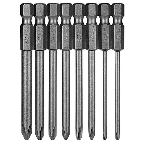 Rocaris 8 Pack 3 Inch Magnetic Long Hex Cross Phillips Screw Head Screwdriver Bits Electric Screwdriver Set