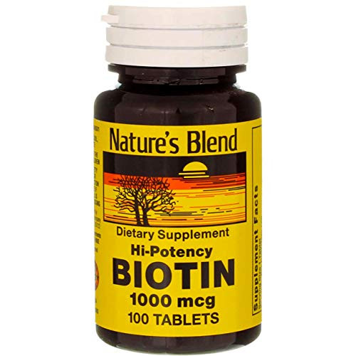 Natures Blend Biotin Hi-Potency 1000 mcg 100 Tabs