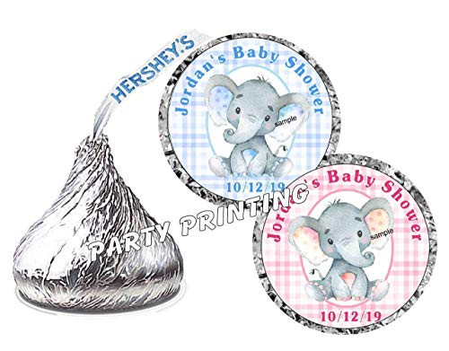 216 ELEPHANT BABY SHOWER FAVORS PERSONALIZED HERSHEY KISSES KISS LABELS