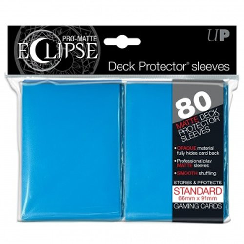 PRO-Matte Eclipse Light Blue Standard Deck Protector sleeves (80 count pack)