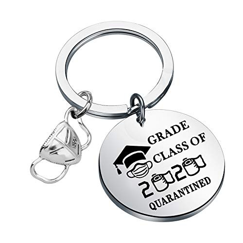FAADBUK Graduation Gifts Class of 2020 Inspirational Keychain Graduation Grade Class of 2020 Quarantined Jewelry Graduation Friendship Gifts for Her Him  Class of 2020 K-S