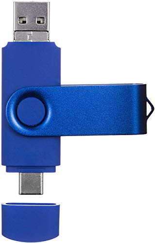 Aretop 64GB Android Flash Drive 3-in-1 OTG USB for Android Phones Computers Tablets Versatile USB Photo Stick Type C Flash Drive Micro USB Flash Drive Thumb Drive Memory Stick Pendrive  Blue 64GB