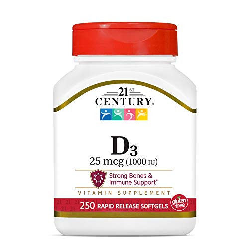 21st Century D3 1000 IU Softgels 250 Count  27415