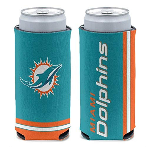WinCraft NFL Miami Dolphins Slim Can Cooler Team Colors One Size