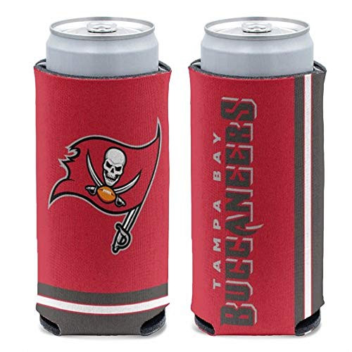 WinCraft NFL Tampa Bay Buccaneers Slim Can Cooler Team Colors One Size