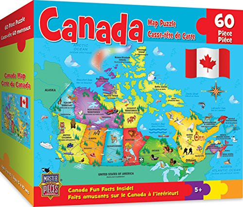 MasterPieces Explorer Kids -  Canadian Map - 60 Piece Kids Puzzle