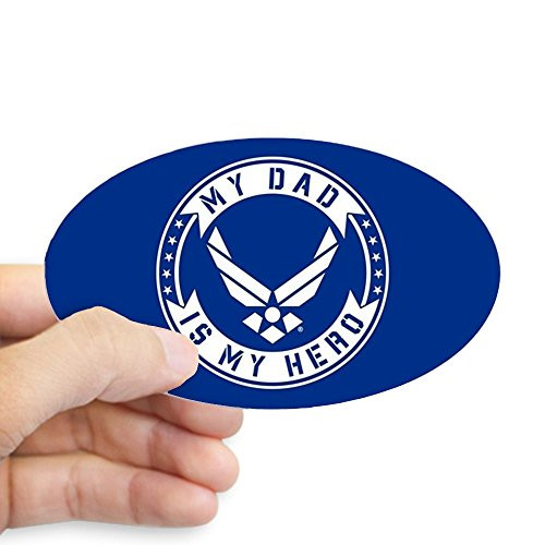 CafePress U.S. Air Force My Dad is My Hero Oval Bumper Sticker Euro Oval Car Decal