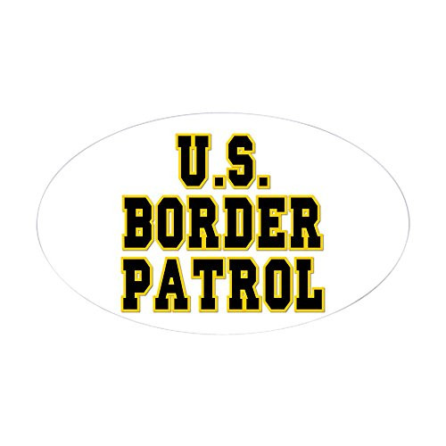 CafePress U.S. Border Patrol Oval Sticker Oval Bumper Sticker Euro Oval Car Decal