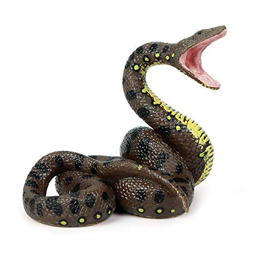 Beher Realistic Snake Toy Open Mouth Scary Simulation Big Python Toys Halloween Party Toys Garden Props Snake Model