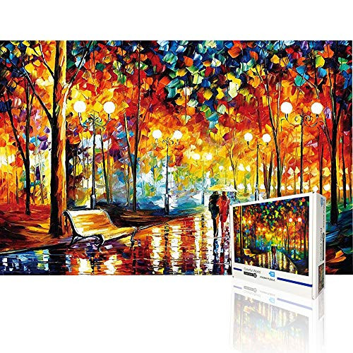 1000 Piece Puzzle for Adults Puzzles for Adults 1000 Piece Rainy Night Walk Puzzle 1000 Pieces Jigsaw Puzzles for Entertainment reative Gift Home Decor