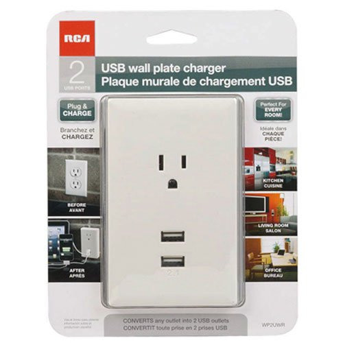 RCA WP2UWR USB Wall Plate