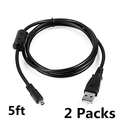 SN-RIGGOR 2 Packs Replacement USB Battery Charger Data Sync Cable Power Cord for Sony Camera Cybershot DSC-W800 W810 W830 W330 DSC-TF1, DSC-W710, DSC-W730s/b/p/r