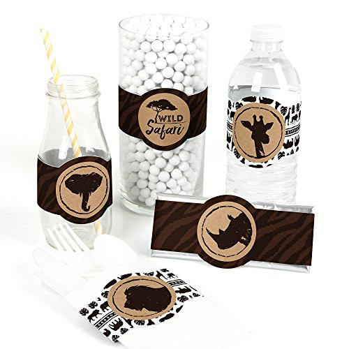 Big Dot of Happiness Wild Safari - DIY Party Supplies - African Jungle Adventure Birthday Party or Baby Shower DIY Wrapper Favors & Decorations - Set of 15 Big Dot of Happiness Wild Safari - DIY Party Supplies - African Jungle Adventure Birthday Party or Baby Shower DIY Wrapper Favors & Decorations - Set of 15