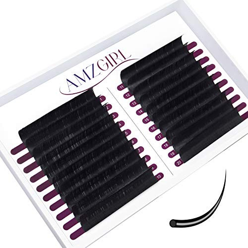 AMZ GIRL Eyelash Extensions Individual Lashes 0.03mm C Curl 8-20mm 20 rows Classic Lash Extensions Eyelash Extneison Supplies 0.03 C MIX8-20