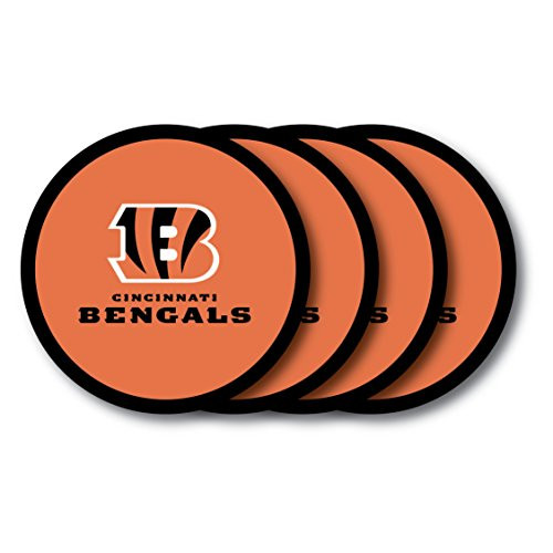 NFL Cincinnati Bengals Vinyl Coaster Set  Pack of 4