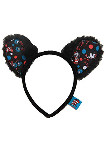 Dr. Seuss Cat in the Hat  and  Thing 1  and  Thing 2 black red blue Costume Ears Headband for adults and kids