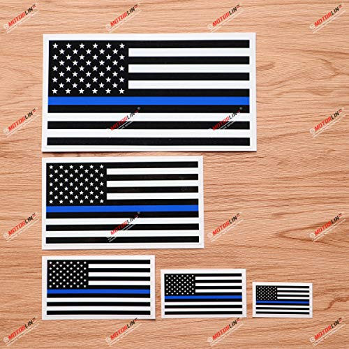 Thin Blue Line USA American Flag Black Decal Vinyl Sticker - 5 Pack Glossy 2 Inches 3 Inches 4 Inches 6 Inches 8 Inches - for Car Boat Laptop Cup Phone Thin Blue Line USA American Flag Black Decal Vinyl Sticker - 5 Pack Glossy 2 Inches 3 Inches 4 Inches 6 Inches 8 Inches - for Car Boat Laptop Cup Phone