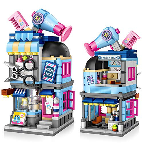 Vimpro Building Toys with Hair Salon STEM Building Bricks Party Favors for Kids Educational Toy Kits Mini Figure Building Block Playset Best Toy Gifts for Girls  and  Boys 403 Pieces