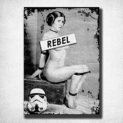 Metal Tin Sign Rebel Princess Leia Vintage 8x12 Inch Wall Decor