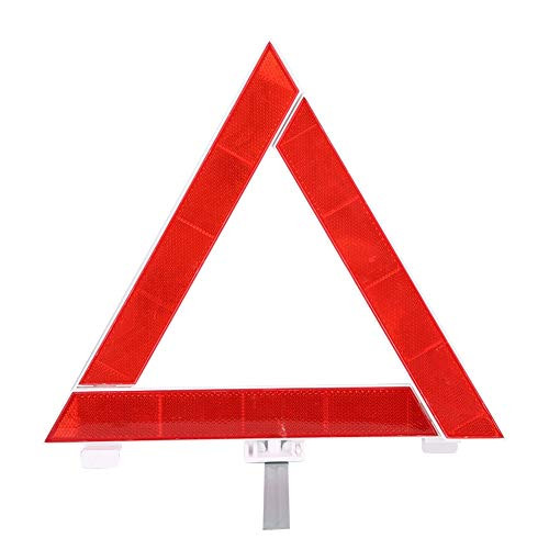 Gorgeri Plastic Foldable Reflective Emergency Roadside Safety Triangle Sign Emergency Breakdown Warning Board Car Stop Sign Red