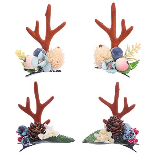 Beaupretty 2 Pairs Reindeer Antler Headband Christmas Deer Antler Hair Clips Fawn Horn Headdress Elk Headwear Headpiece Xmas Costume Accessories Party Favors Gifts Style 1 Beaupretty 2 Pairs Reindeer Antler Headband Christmas Deer Antler Hair Clips Fawn Horn Headdress Elk Headwear Headpiece Xmas Costume Accessories Party Favors Gifts Style 1