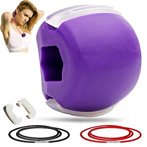 Jaw Exerciser And Neck Toning Exerciser Double Chin Exercise Device Fitness Ball Neck Exerciser Jaw Lift Fitness for Face Define Your Jawline Slim and Tone Your Face  Purple