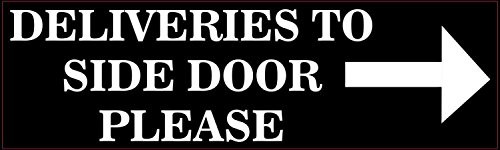 StickerTalk Deliveries to Side Door with Right Arrow Magnet 10 inches by 3 inches