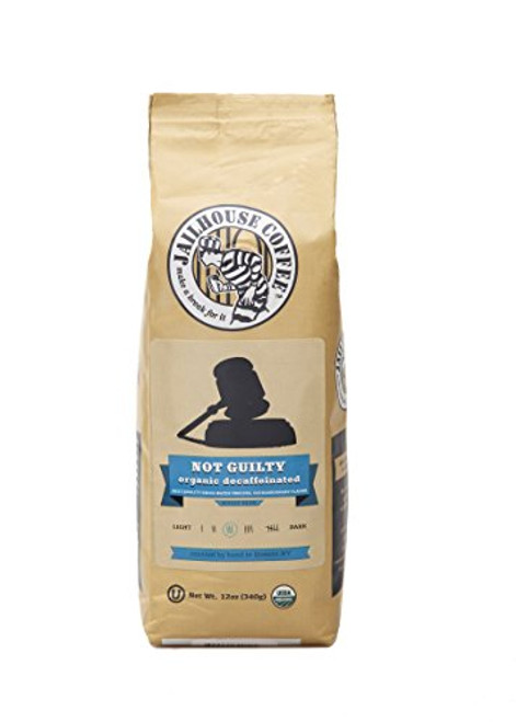 Jailhouse Coffee Organic Swiss Water Decaf Whole Bean, 12 oz, Medium Roast, Chemical-free Decaffeinated Process Jailhouse Coffee Organic Swiss Water Decaf Whole Bean, 12 oz, Medium Roast, Chemical-free Decaffeinated Process