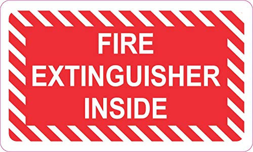 StickerTalk Fire Extinguisher Inside Magnet 5 inches by 3 inches