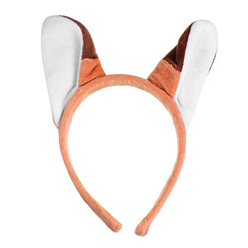 PIXNOR Fox Ears Headband Plush Animals Plush Ear Hairband Christmas Hair Accessories for Halloween Christmas Party Favors Animal Cosplay Costume