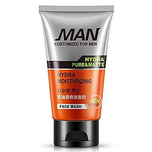 BIOAQUA Men Hydra Pure Matte Delicate Cleansing Face Wash Sebum Control Moisturizing Tube 100g