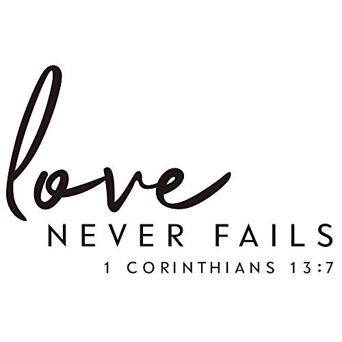 Love Never Fails 1 Corinthians 137 Quotes Wall Decal Scripture Letters Christian Home Decor Art Lettering Bible Verse Love Never Fails 1 Corinthians 137 Quotes Wall Decal Scripture Letters Christian Home Decor Art Lettering Bible Verse