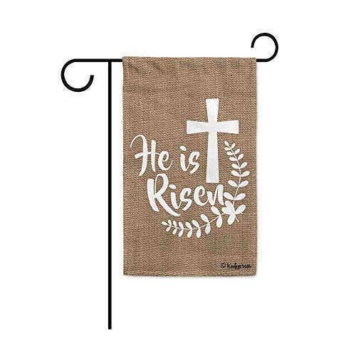 He is Risen Cross Flowers Decorative Easter Garden Flag for Outside 12.5 X 18 Inch Print Double Sided He is Risen Cross Flowers Decorative Easter Garden Flag for Outside 12.5 X 18 Inch Print Double Sided