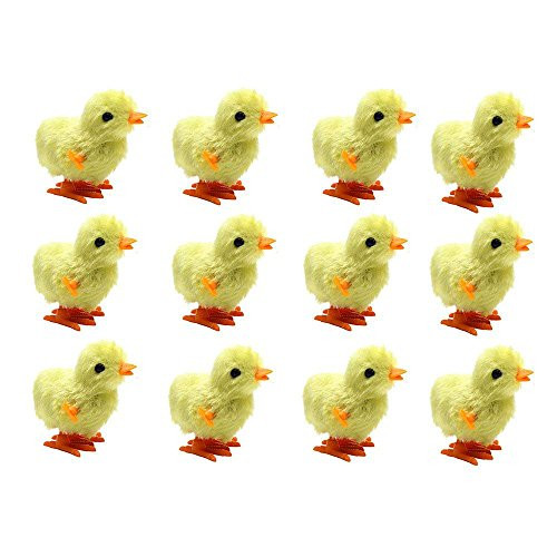 Wind Up Toy, Easter Toy Wind-Up Jumping Chicken Plush Chicks Toys Novelty Toys for Party Favors , Yellow, 12 PCS Wind Up Toy, Easter Toy Wind-Up Jumping Chicken Plush Chicks Toys Novelty Toys for Party Favors , Yellow, 12 PCS