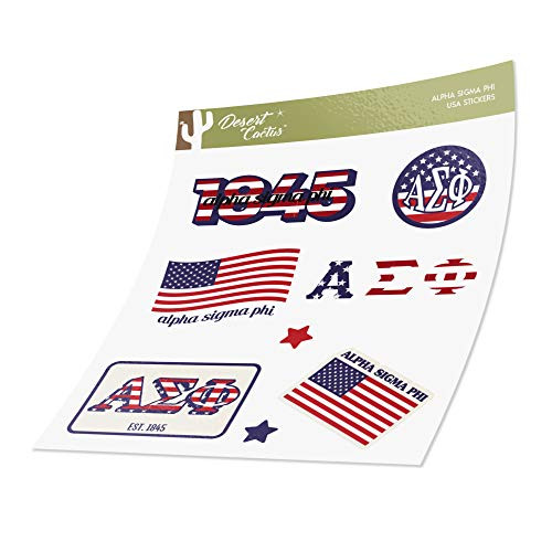 Alpha Sigma Phi Sticker Decal Laptop Water Bottle Car  USA Sheet