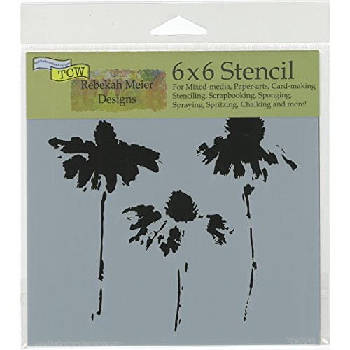 Crafters Workshop TCW6X6-704 Crafter's Workshop Template 6"X6" - Cone Flowers