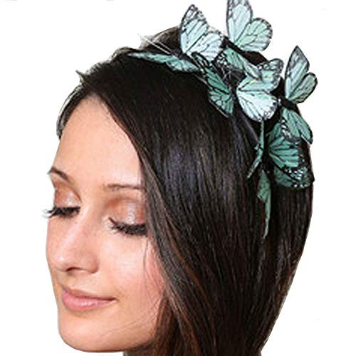 Butterflies Headband Hair Accessories Headpiece for Ladies and Women Wedding or Party Performance Green Butterflies Headband Hair Accessories Headpiece for Ladies and Women Wedding or Party Performance Green