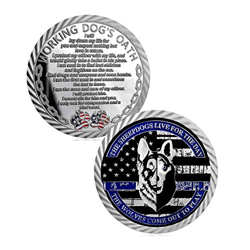K9 Police Challenge Coin Thin Blue Line Law Enforcement Officer Canine Military Coin K9 Police Challenge Coin Thin Blue Line Law Enforcement Officer Canine Military Coin