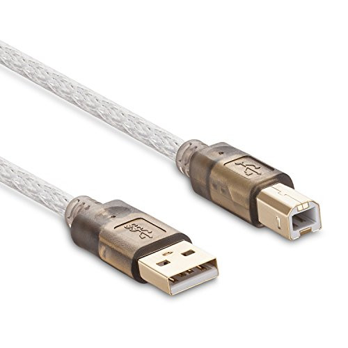 USB 2.0 Printer Cable,2.0 Printer Scanner Cable Cord USB Type A Male to B Male High Speed for HP, Canon, Lexmark, Epson, Dell, Xerox, Samsung etc(25 Ft/8M)