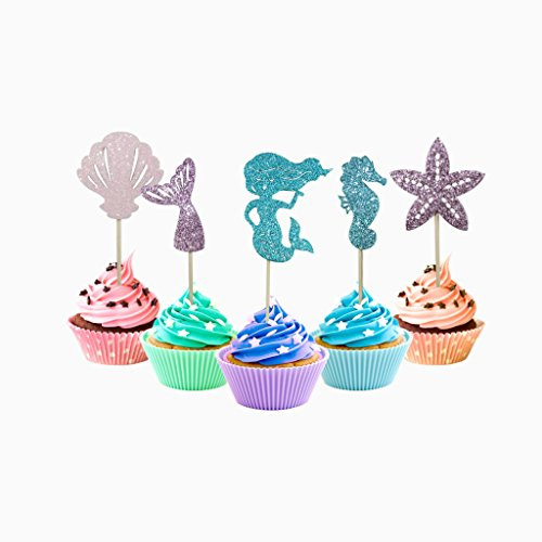 Mermaid Little mermaid Cupcake Topper 10 Pack Cupcake Topper Decoration Cake