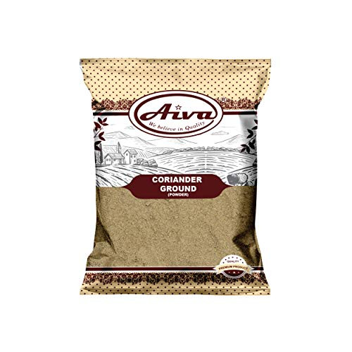 AIVA Coriander Ground Powder  Indian Dhania  Spice Indian Origin   All Natural Salt-Free   Vegan   No Colors   Gluten Free   NON-GMO  400gm  14 oz